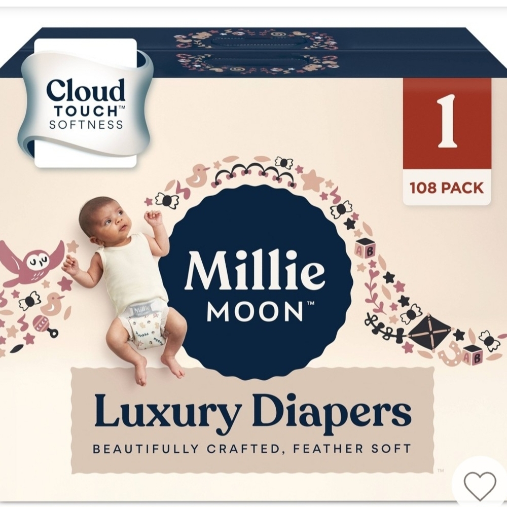 Luxury Diapers - Soft Cream, 108 Pack